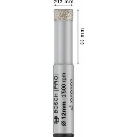 Broca de diamante PRO Ceramic Bosch 12 mm metálica