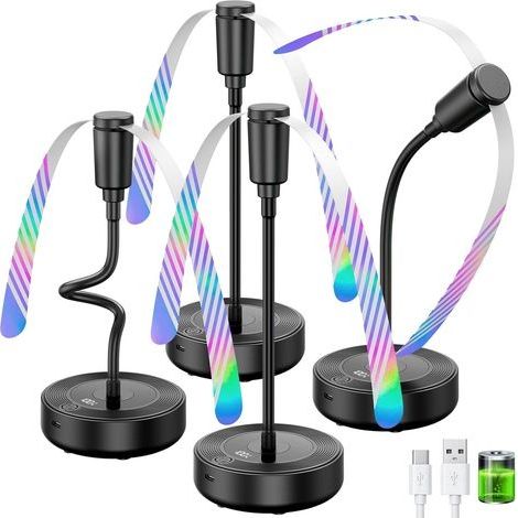 Ventilateur Anti-Mouches de Table, Batterie Rechargeable 2000mAh, Autonomie 20H avec Écran LED, Ventilateur Alimentaire Silencieux pour Cuisine, BBQ, Pique-nique, Patio, Intérieur/Extérieur (1/5)