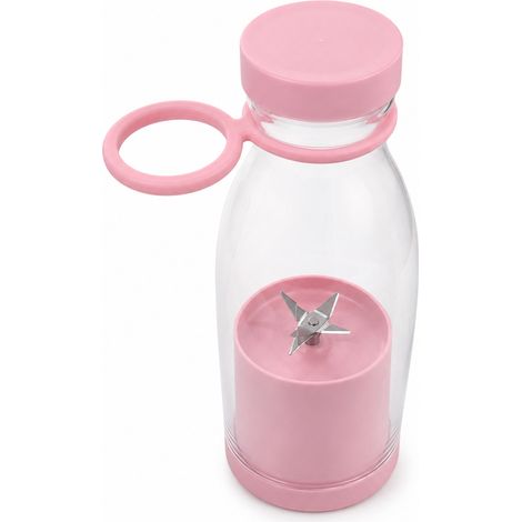 Blender Portable USB Rechargeable Rose, Gobelet à Jus à 6 Lames (1/5)