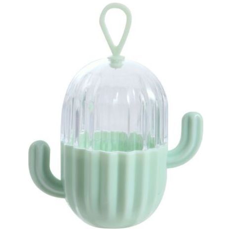 Set di 1 organizer per gioielli a forma di uovo di cactus - Organizer per spugnette da trucco e gioielli - Organizer per orecchini, collane e altri accessori (verde) (1/5)