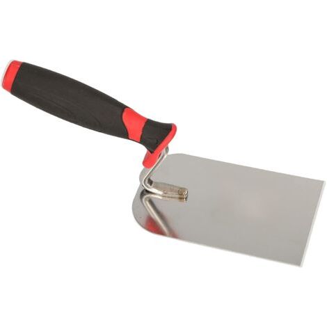 Truelle de maçonnerie en acier inoxydable 128 mm x 80 mm avec poignée en caoutchouc Truelle de nettoyage Truelle carrée Mastic de stuccateur, indispensable pour les travaux de maçonnerie-NANOTEH (1/5)