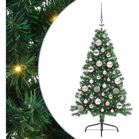 Árbol de Navidad Artificial Preiluminado Verde 120 cm PVC vidaXL