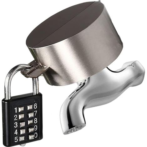 Faucet Lock Cover for Outdoor, Stainless Steel Water Lock Taps, Prevent Water Theft and Stop Use (1/5)