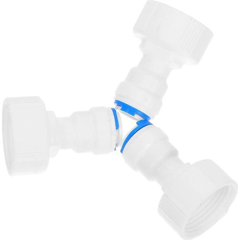 Adaptateur de raccord fileté pour tuyau d'arrosage, connexion rapide, 15 pièces, plastique blanc (1/5)