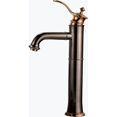 All copper bathroom faucet sink hot and cold faucet, long (1/5)
