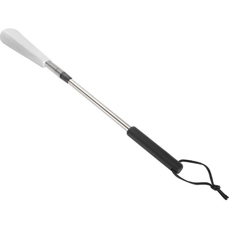 Chausse-pied télescopique pliable en acier inoxydable, extensible, avec poignée, accessoire pratique pour chaussures (1/5)