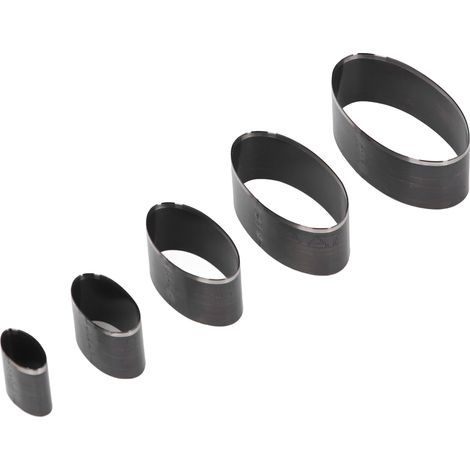 Ensemble de 5 matrices de découpe pour cuir, forme ovale, tige longue de 20 à 60 mm, outil de perforation creuse pour travaux manuels (1/5)