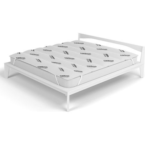Topper Trapuntato Imbottito Singolo con Elastici Grigio Chiaro (1/2)