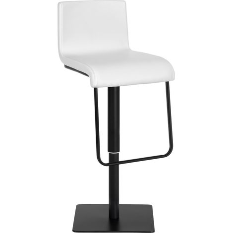 Barhocker Limon Kunstleder weiß schwarz (1/5)