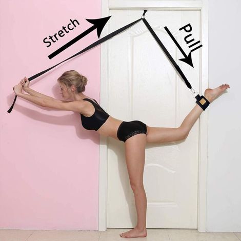 Sangle d'étirement de Ballet Sangle de Yoga élastique Stretching Band Leg Trainer réglable pour Dance Ballet Soft Opening Exercice Gym Training Tensile Yoga-Fei Yu