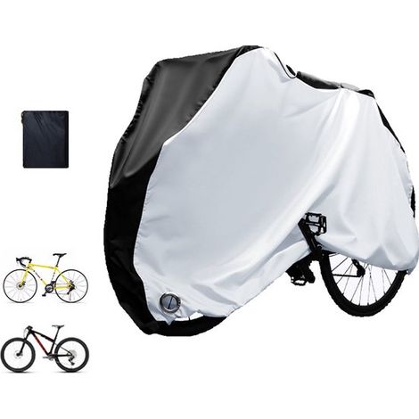 Housse de vélo, housse/blouse de vélo 210D, imperméable et résistante à la pluie, avec œillet pour antivol et sac de rangement, résistante au soleil et aux déchirures. (1/5)