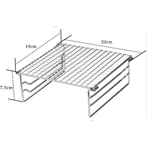 Grille de cuisson pliante - Mini barbecue d'extérieur en acier inoxydable - Pour pique-nique, randonnée, camping, barbecue (1/5)