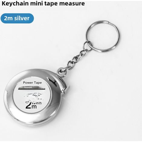Mètre ruban en acier 2m, mini-mètre ruban porte-clés, ruban à mesurer cadeau, règle en acier avec logo imprimé (1/5)