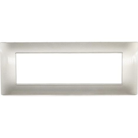 Placche compatibili vimar plana 2 3 4 7  posti  T04-7 posti-grigio chiaro (1/3)
