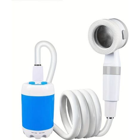 Douche extérieure portable avec pompe de douche électrique rechargeable de 4000 mAh et deux modes de pulvérisation.