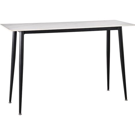 Console 120 cm céramique blanc pieds évasés métal noir - RYDER 2 (1/5)