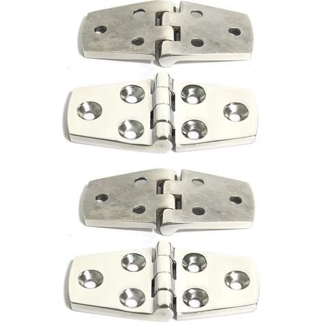 （38x76mm） ，4 Pcs Durable Marine 316 Stainless Steel Door Hinges for Boat Yacht RV Caravan