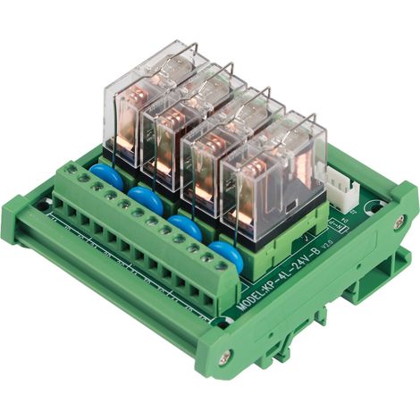 4-Kanal-16-A-Leistungsrelais-Schnittstellenmodul, DIN-Schienenmontage, 12 V DC (1/5)