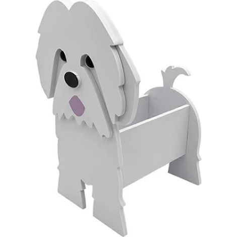 Pot de fleurs en forme de chien de dessin animé, pot de fleurs à assembler pour chien de différentes races, pot de jardin M (1/4)