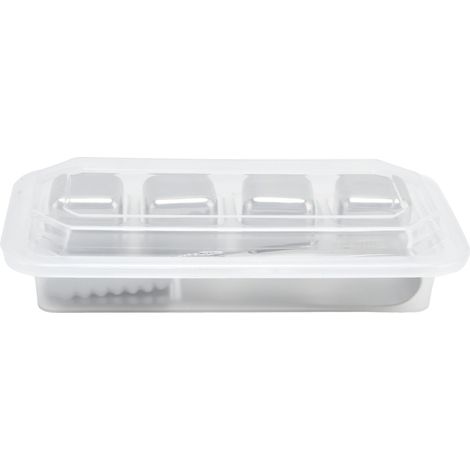 Glaçons Réutilisables Ortviai Acier Inoxydable 316 Lot de 4 Cubes 2,5cm avec Pince et Boîte pour Whisky (1/5)
