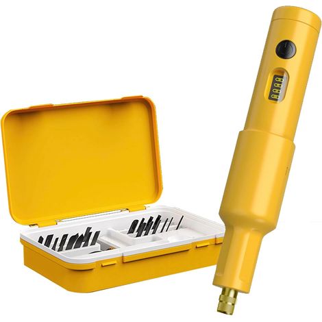 Cincel eléctrico, fresadora portátil para madera, herramienta de grabado manual para carpintería, cincel manual recargable con 20 cuchillas reemplazables. (1/5)
