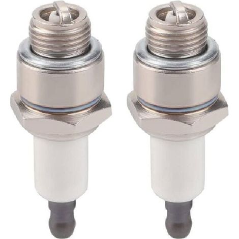 Lot de 2 bougies d'allumage RJ19LM pour Briggs & Stratton 796112, 802592, 5095D Champion J19LM (1/5)