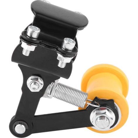 Motorcycle Chain Tensioner Adjustable Universal Chain Adjuster Adjuster Tool Modified Roller Chain Adjuster for Most Motorcycles (Black) (1/5)