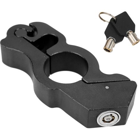 Poignée de guidon moto antivol aluminium, protège-main noir, verrou de sécurité freinage, accessoire de protection pour motocyclette (1/5)