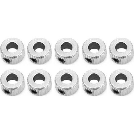 Lot de 10 bagues de serrage d'arbre en ferronickel électroplaqué, 5,1 mm (1/5)