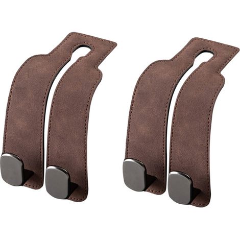 Gancho doble para el reposacabezas del asiento del coche para sujetar la cartera, el bolso y el teléfono.