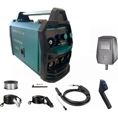 Saldatrice a filo continuo NO GAS 400A MIG-MMA elettrodo + bobina MD-76005