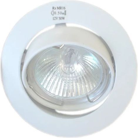 Einbaustrahler Alurorient einzeln - D.50 Weiß GX5,3 50W
