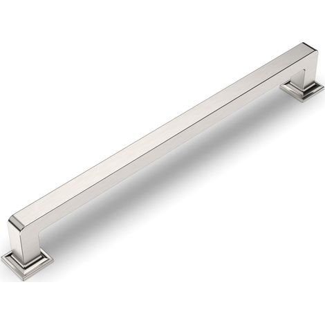 6 Pièces Poignee de Meuble Cuisine Argenté 192mm Alliage de zinc Poignées Meubles avec Vis, pour Bureaux, Tiroirs, Armoires, Placard UK0019 (1/5)