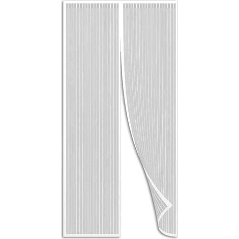 Zanzariera magnetica bianca per porte finestre tenda chiusura con calamita antizanzare insetti mosche universale 120x220 cm (1/5)