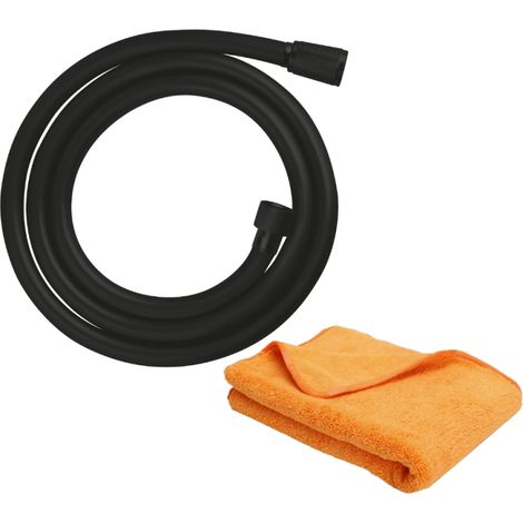 GROHE VitalioFlex Trend flexo de ducha 1750 mm negro mate + microfibra
