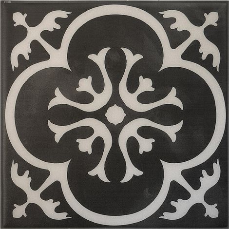 Smart Tiles Vintage Girona Nera - carreaux de ciment adhésif noire x4 - 22.86 x 22.86 cm