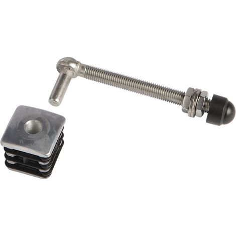 Torbandset für Gartentore, M12, Länge 130 mm, für  Vierkantrohr, Edelstahl