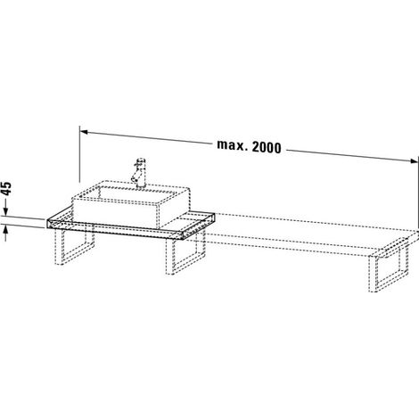 Duravit LC100C05555 LC Kons Cp 8002000x480x45 Oe (1/2)