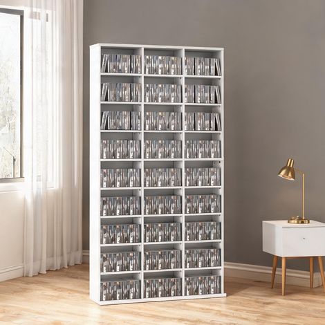 Meuble de rangement de bureau coloris blanc 100 x 24 x 175 cm (1/5)