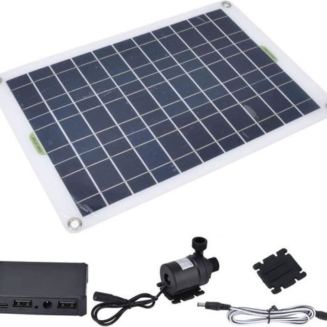 Pompe à eau 12V 50W silencieuse en silicone durable - Kit solaire pour jardin, camping, voiture (1/5)