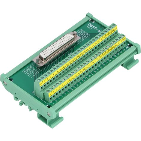 Plaque d'adaptation pour connecteur DB50 vers bornier, carte PCB, connecteur femelle droit DC 60 V DB50-M7 (1/5)
