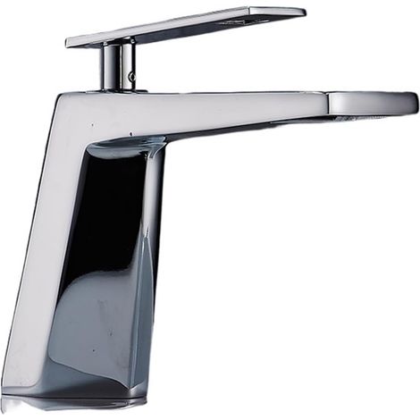 Robinet de cuisine Robinet de lavabo de salle de bains noir et blanc, robinets de cascade de bain de forme creuse, mitigeur d'eau à poignée 80015(80015C) (1/5)