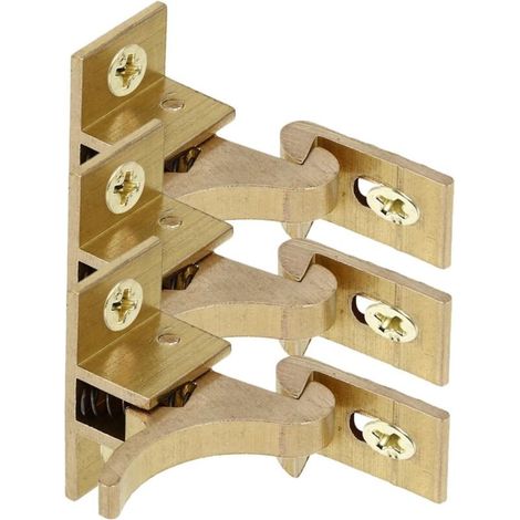 3-teiliges Set robuster, abgewinkelter Kupferriegel für Fenster und Türen – Einbruchsicheres Ersatzset für Fensterläden und Tore (1/5)
