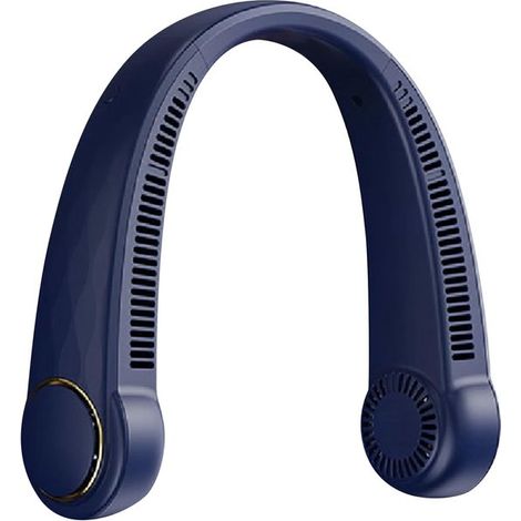 Ventilador de cuello portátil，ventilador sin aspas ajustable 360° con batería de 4000 mAh，ventilador portátil para oficina，3 velocidades (A) (1/5)