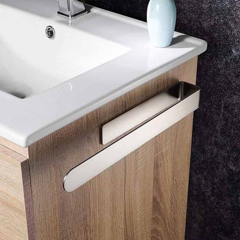 Porte-Serviettes Sans Perçage Porte-Serviettes De Salle De Bain Anneau Porte-Serviettes En Acier Inoxydable Brossé Auto-Adhésif 37Cm (1/3)