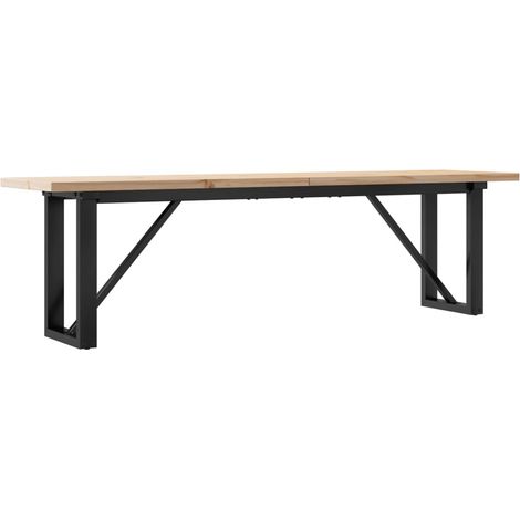 Maison Exclusive - Tavolino Salotto Telaio a O 160x40x45,5 cm Legno Pino e Acciaio
