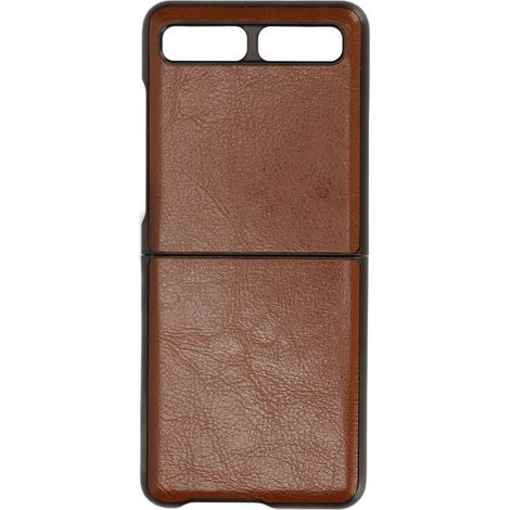Étui en Cuir Protecteur pour Samsung Galaxy Z Flip, Anti-Rayures, Coque Marron Clair Modèle 2 (1/5)