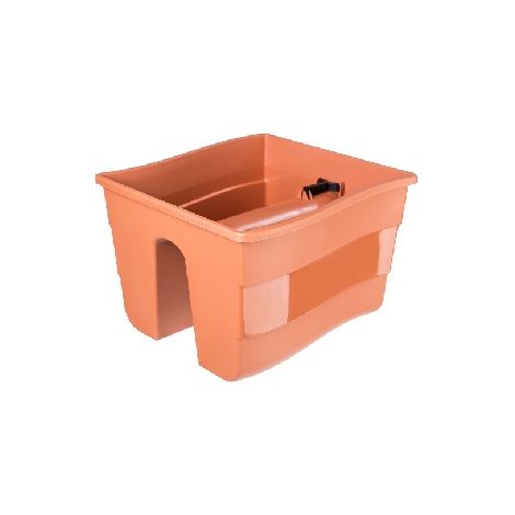 Kadax Maceta para balcón con asa ajustable en ambos lados 30 x 28 x 20 cm 30 cm terra (1/5)