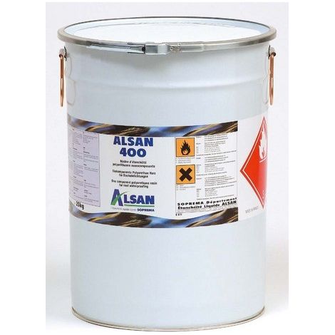 Soprema – Résine polyuréthane ALSAN 400 5kg – Étanchéité sous protection lourde – Excellente élasticité – Pour supports variés (gravillons, dalles, béton)
