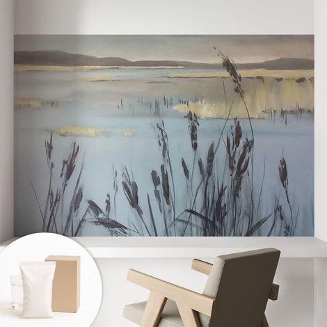 Carta Da Parati - Non Tessuto - Con Colla Inclusa - Per Interni - Ecologica - Con Ingresso - Soggiorno Un lago tranquillo 104x70 cm (1/5)